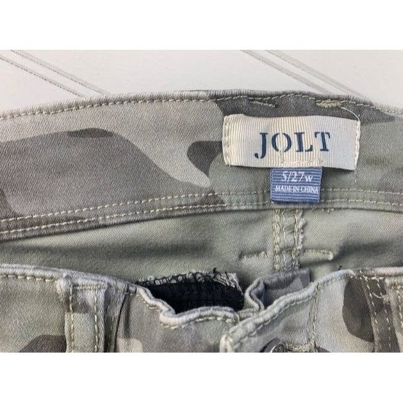 Jolt Size 5 27 Womens Jeans Camouflage Stretch Mid Rise - Picture 2 of 4